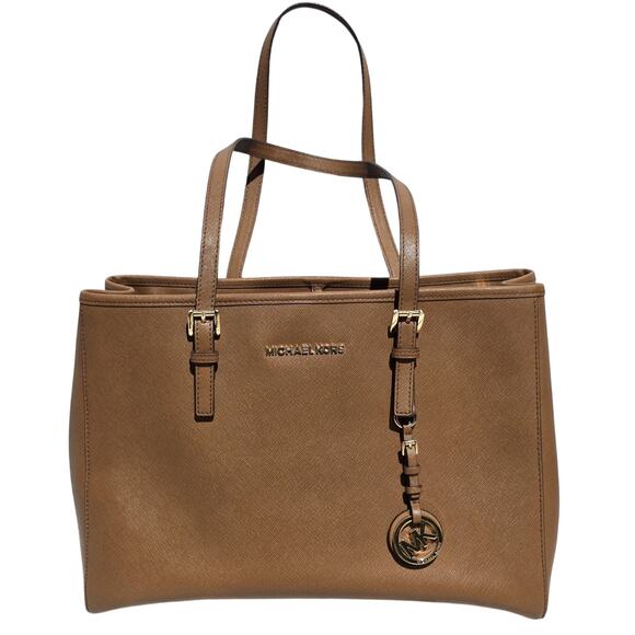 Original Michael Kors saddle brown handbag With Goldware - Picture 1 of 8